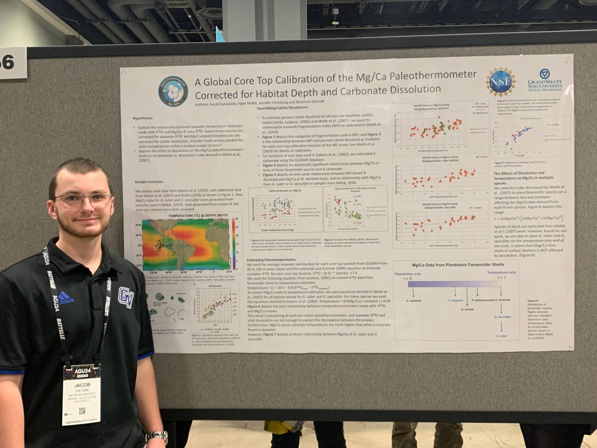 Jacob Dunwoody presenting his poster at AGU
